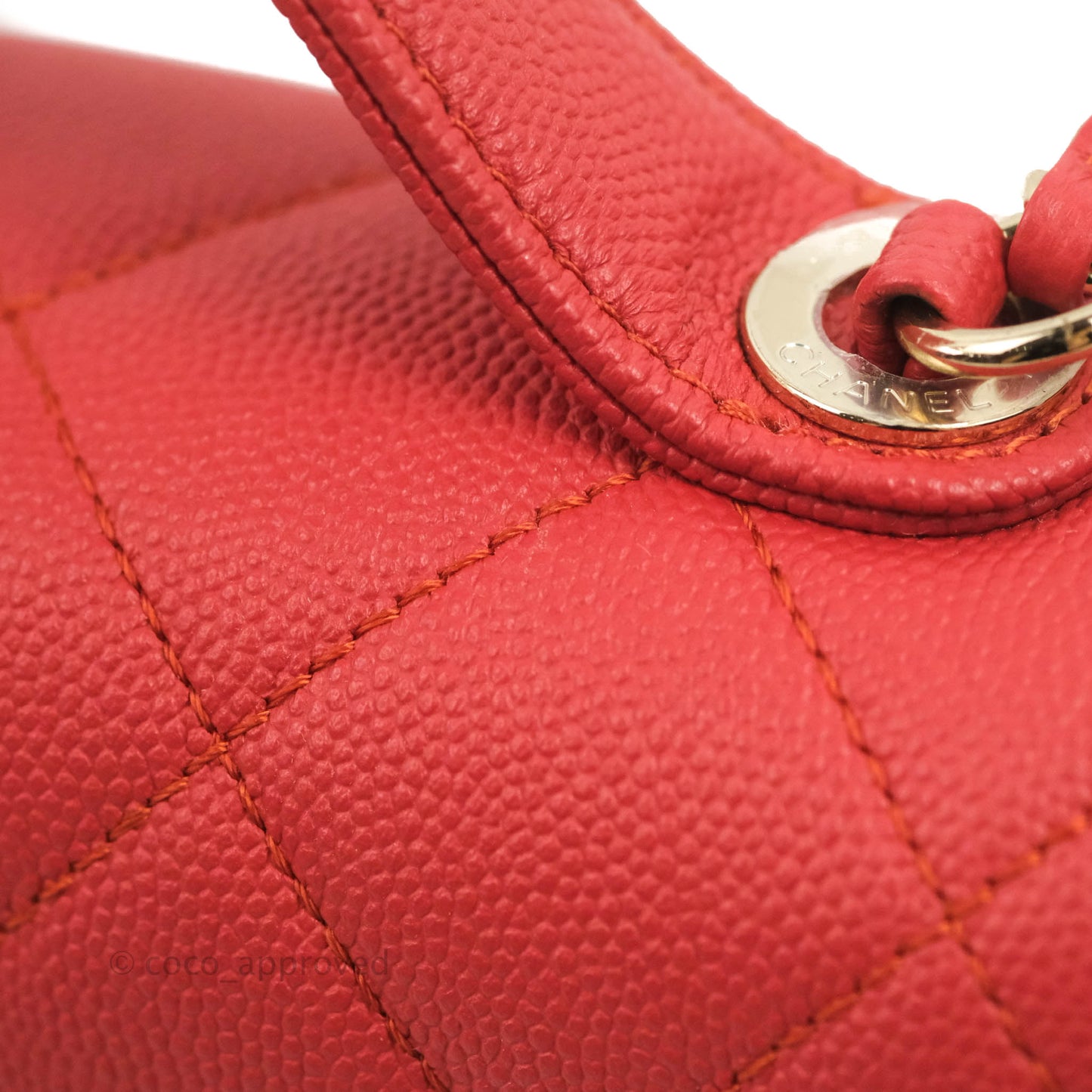 Chanel Quilted Small Business Affinity Flap Red Caviar Gold Hardware