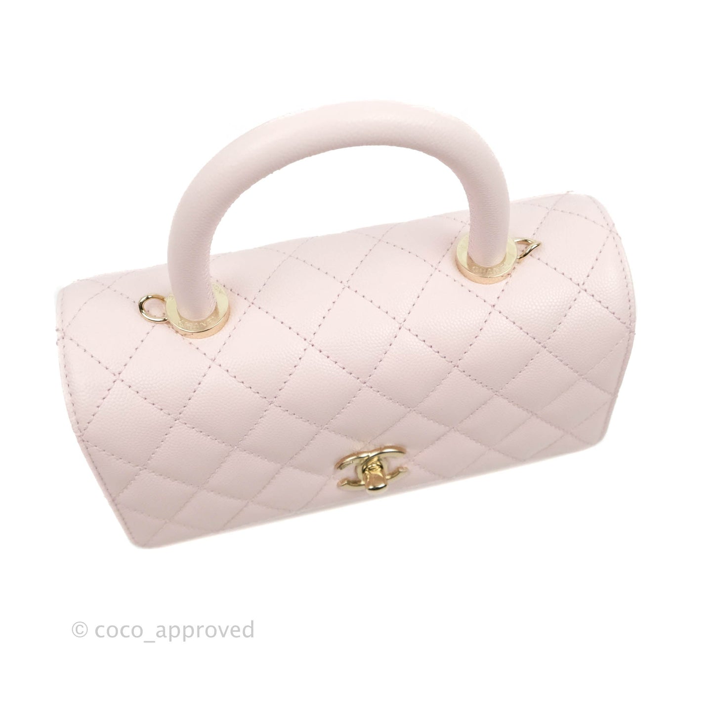 Chanel Small Coco Handle Light Pink Caviar Gold Hardware