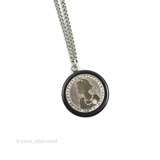 Chanel CC Coco Mademoiselle Double Necklace Silver
