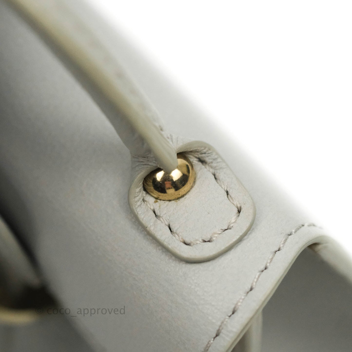 Delvaux Mini Brillant Bag Charm Light Grey Calfskin