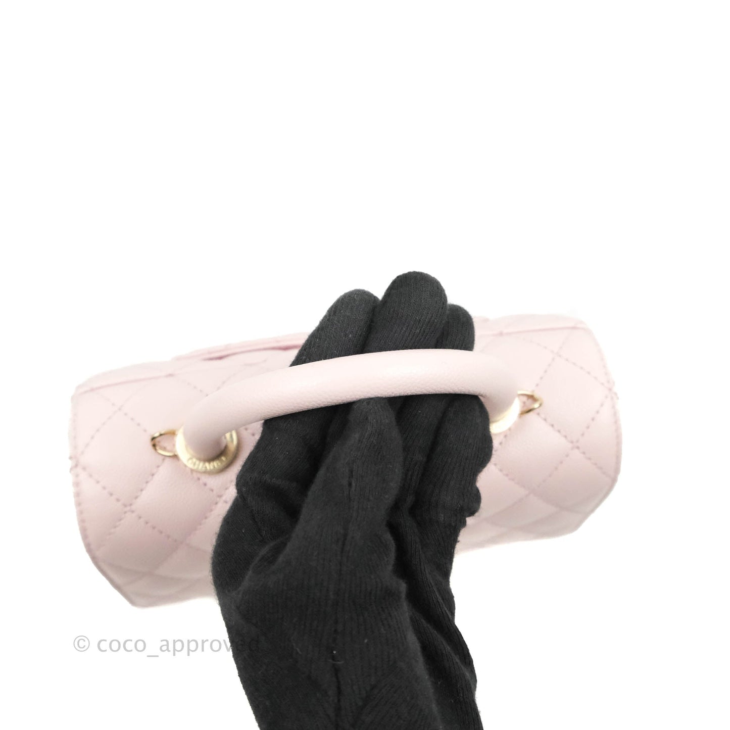 Chanel Small Coco Handle Light Pink Caviar Gold Hardware