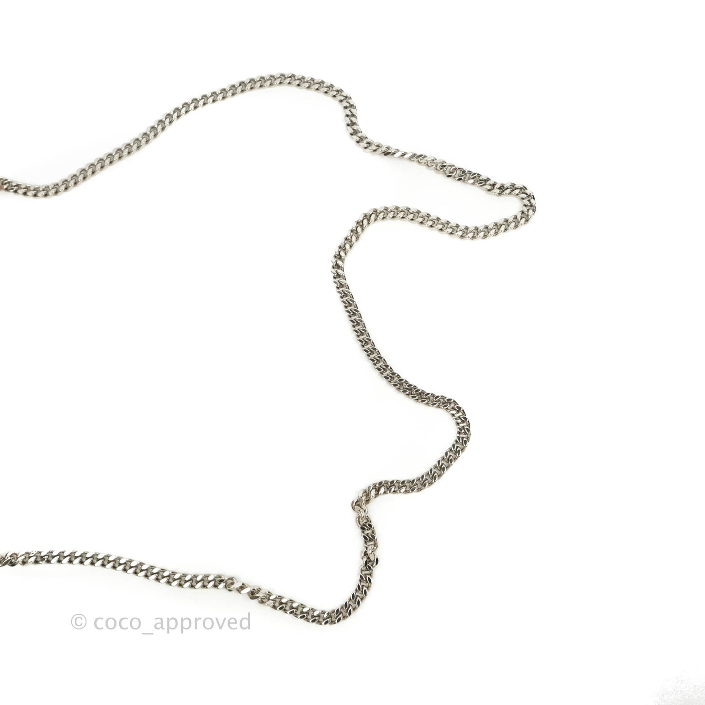 Saint Laurent Wallet on Chain Beige Pink Grained Leather Silver Hardware