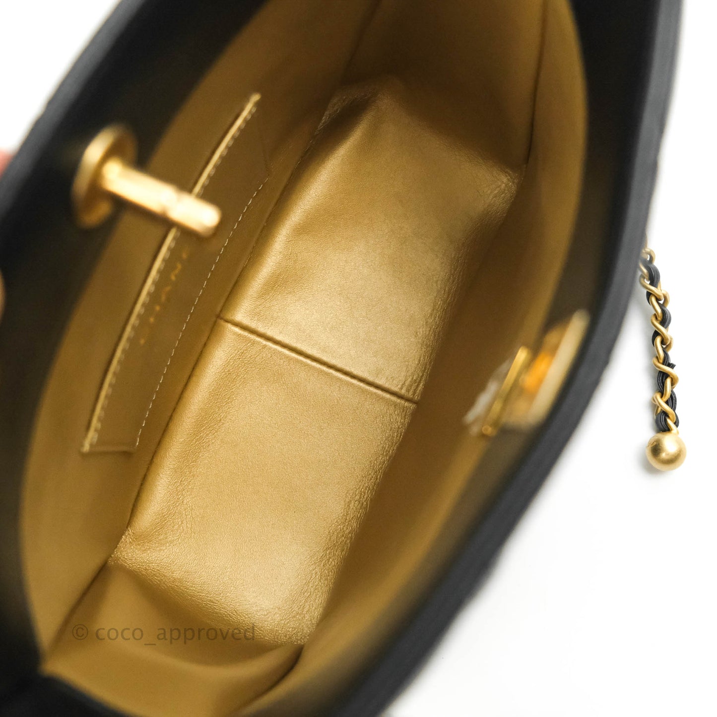 Chanel Black Pearl Crush Hobo Bag Lambskin Aged Gold Hardware