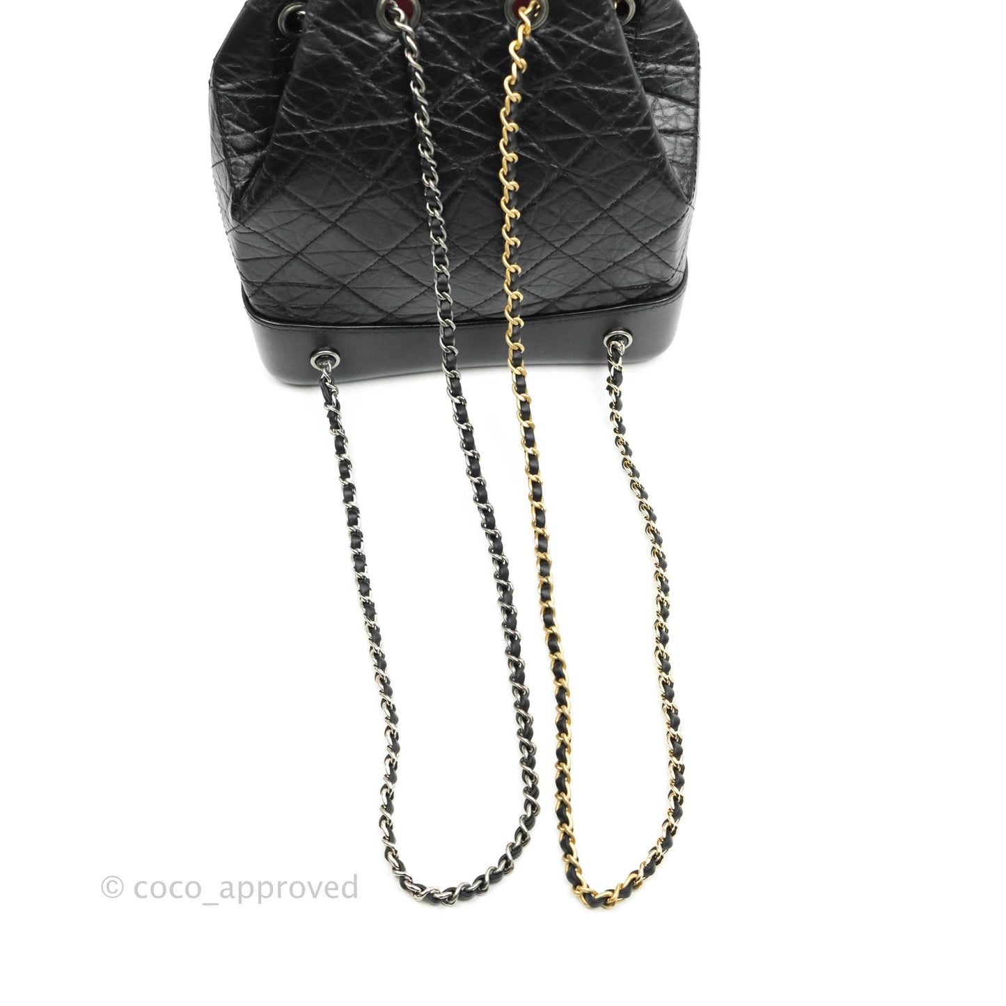 Chanel Small Gabrielle Backpack Black Aged Calfskin