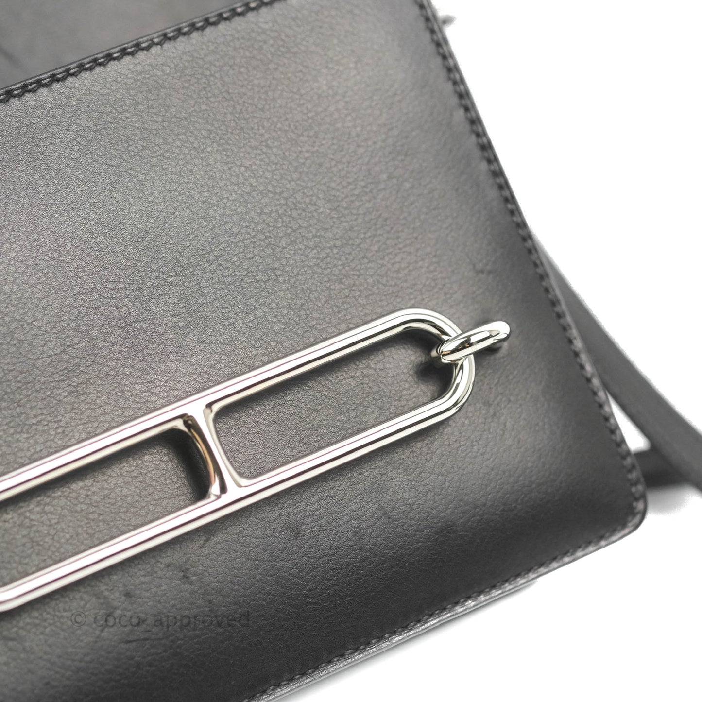 Hermès Roulis Mini 18 Black Swift Palladium Hardware