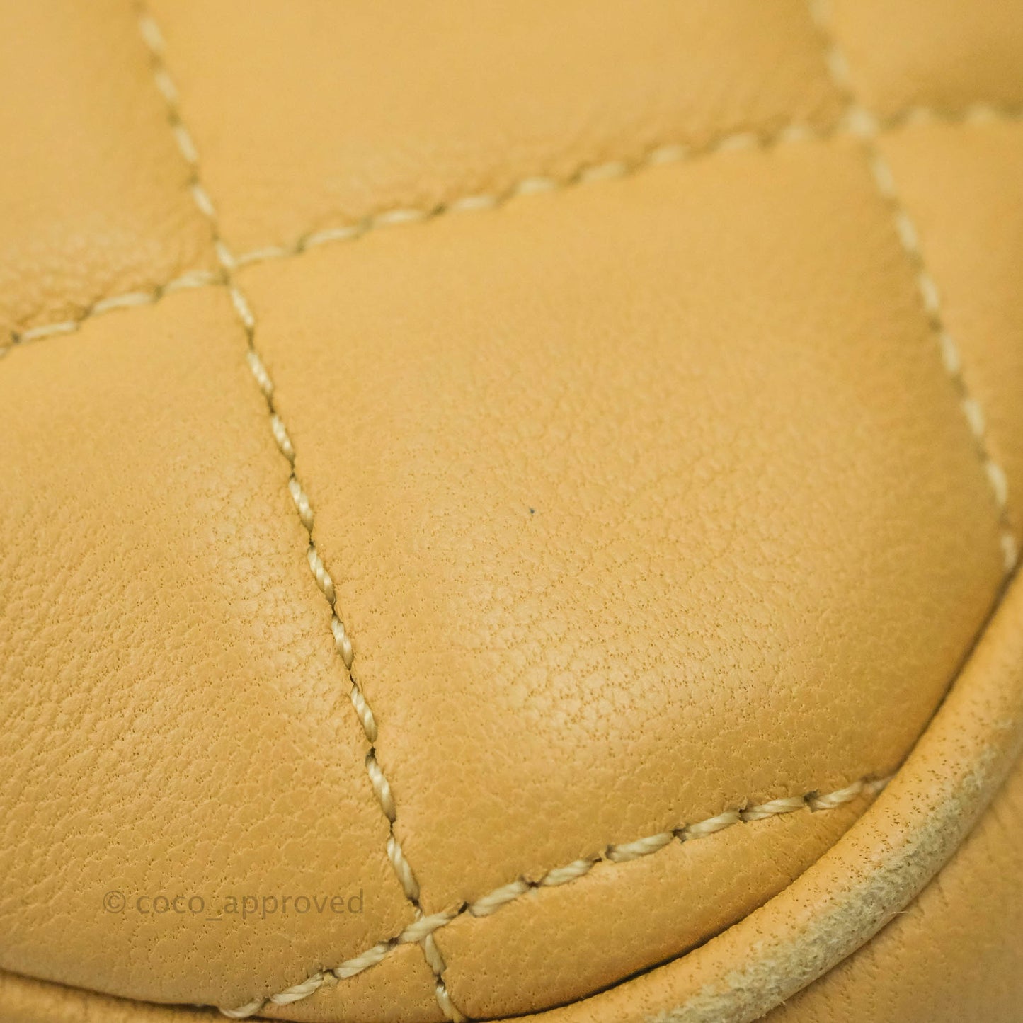 Chanel Calfskin Coco Vintage Camera Case Beige Gold Hardware