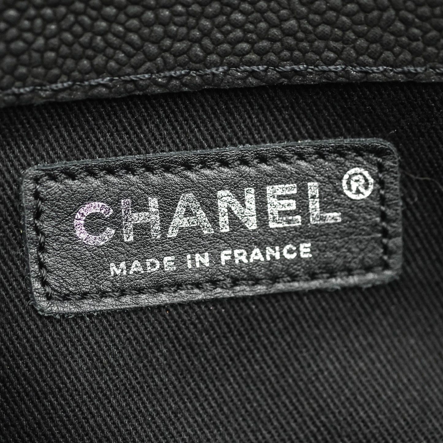 Chanel Lady Pearly Flap Bag Black Caviar Silver Hardware