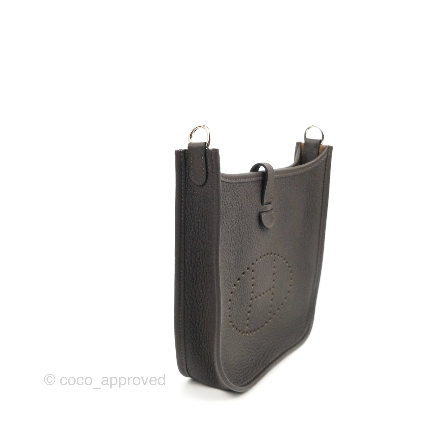 Hermès Mini Evelyne 16 Ebene Clemence Palladium Hardware