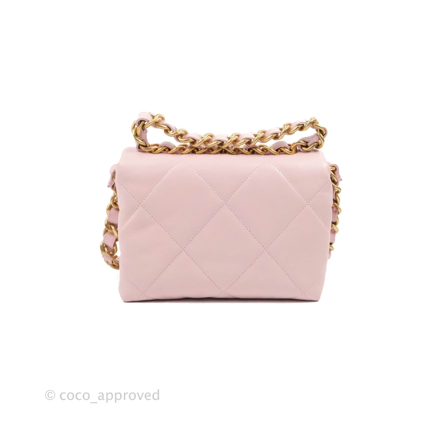 Chanel Small Flap Bag Light Pink Lambskin Aged Gold Hardware 22-23FW