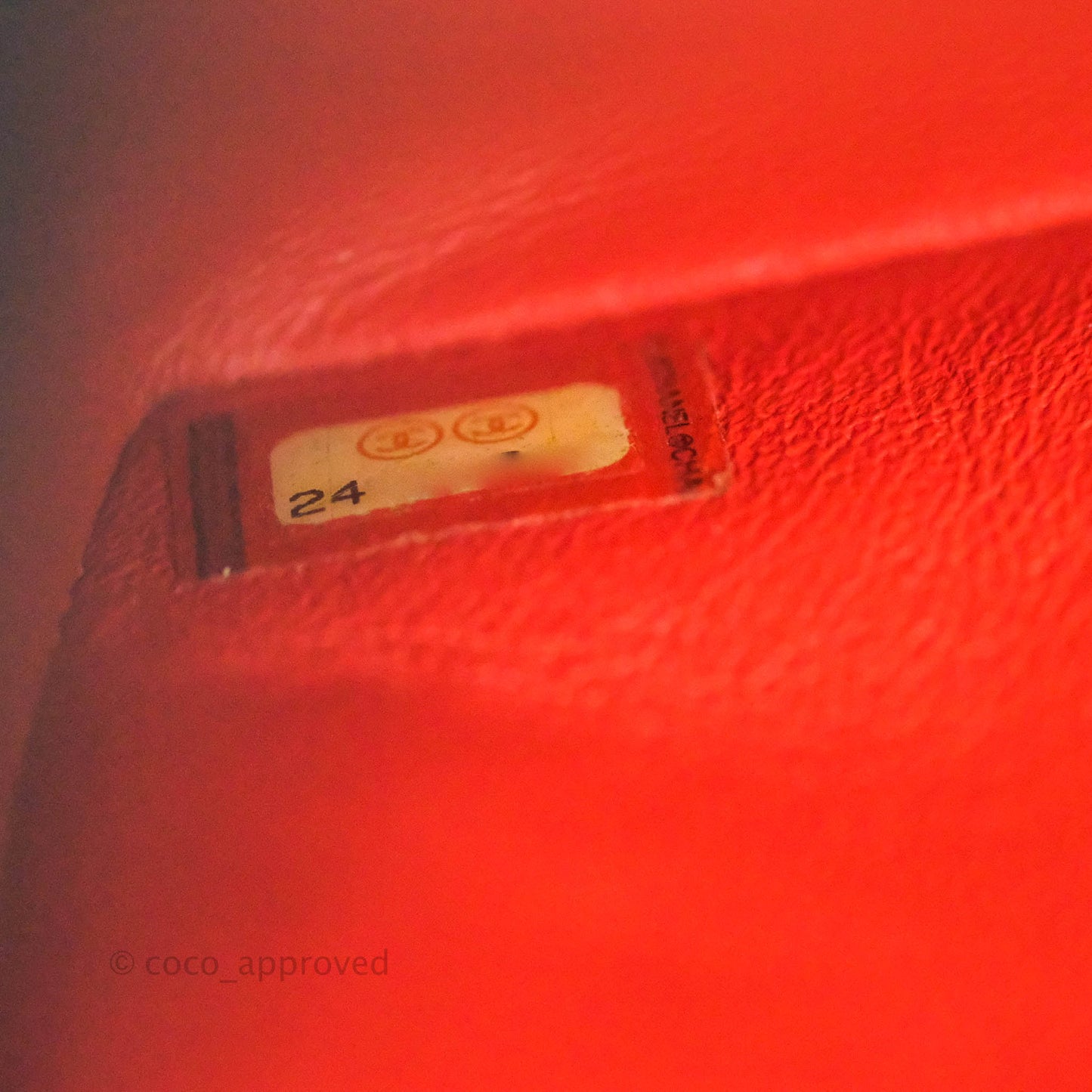 Chanel S/M Small Classic Quilted Flap Orange Caviar Gold Hardware 17B