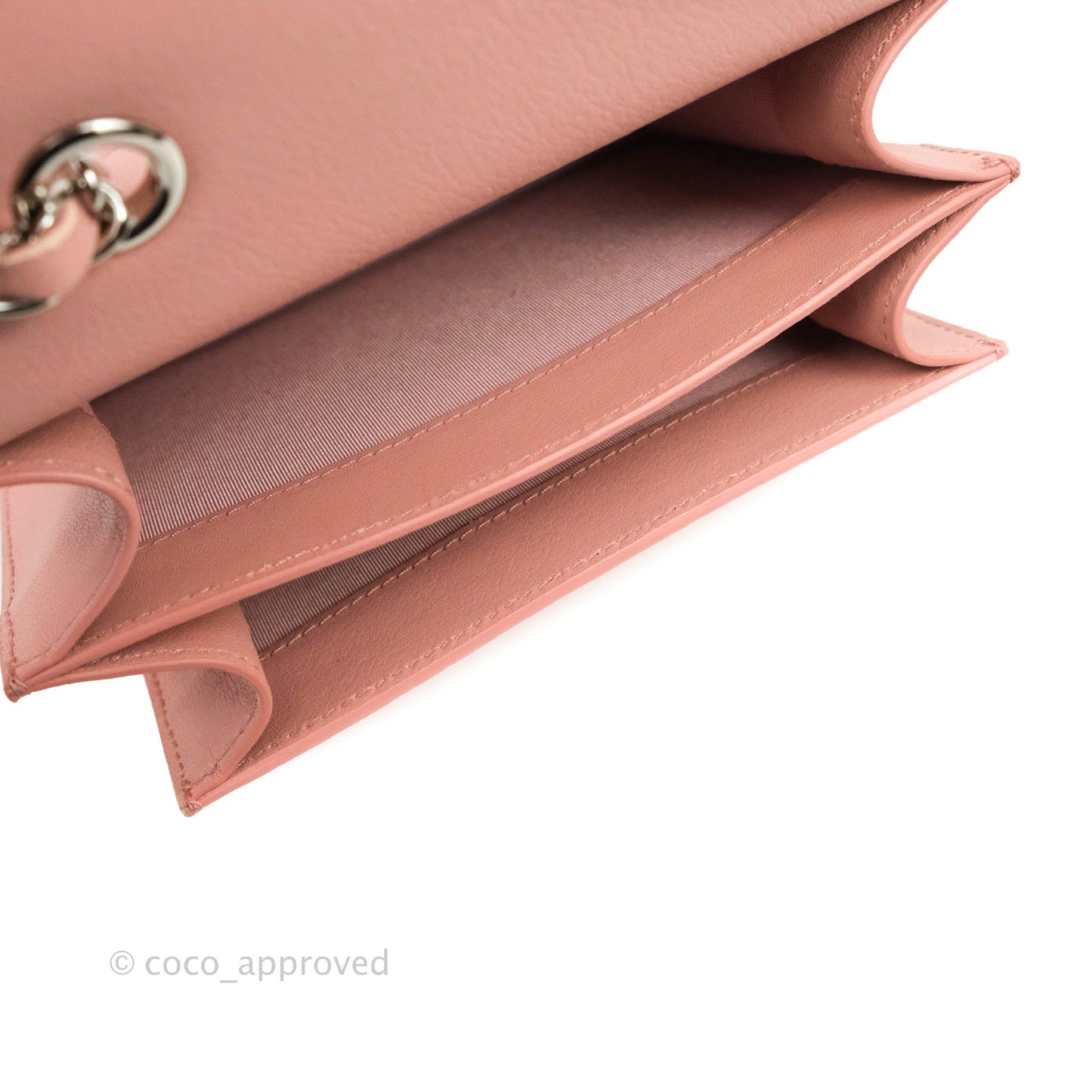 Chanel Small CC Box Flap Bag Pink Calfskin Silver Hardware