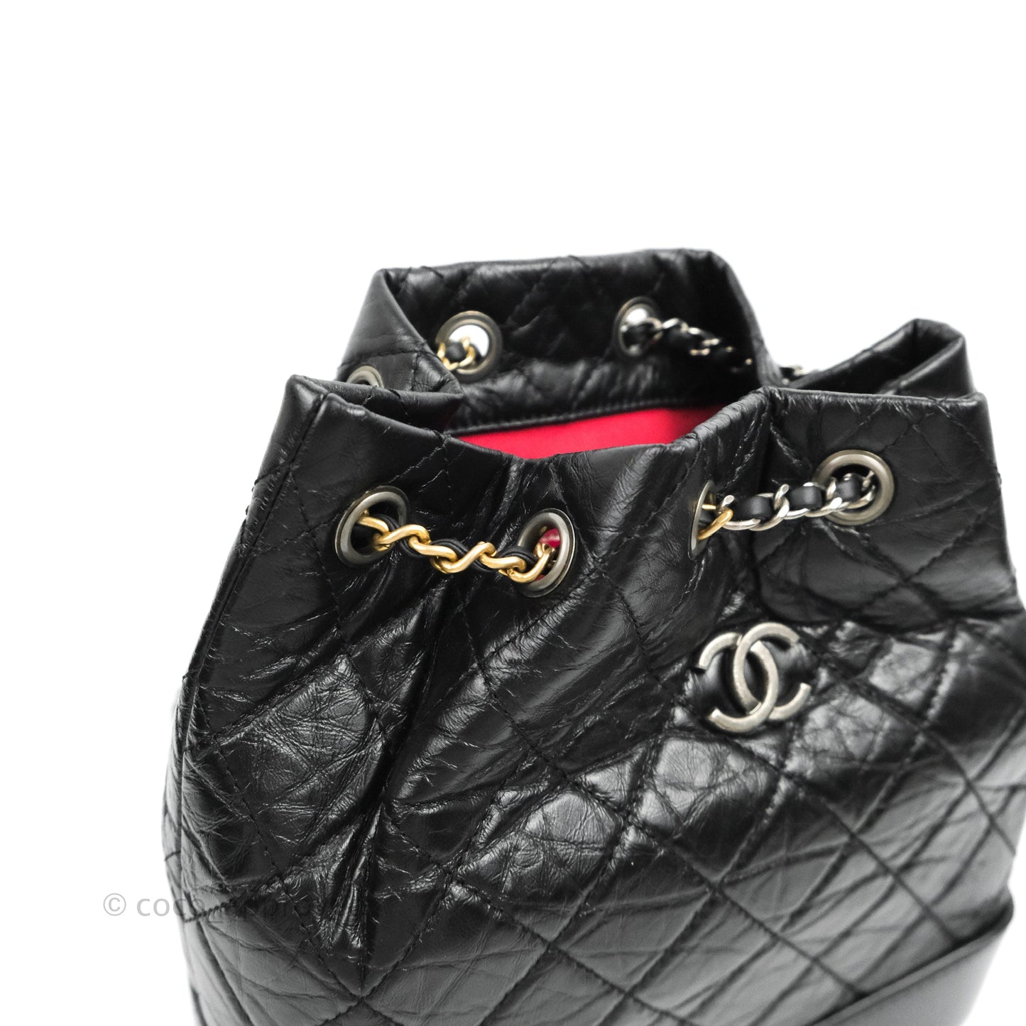 Chanel Small Gabrielle Backpack Black Aged Calfskin