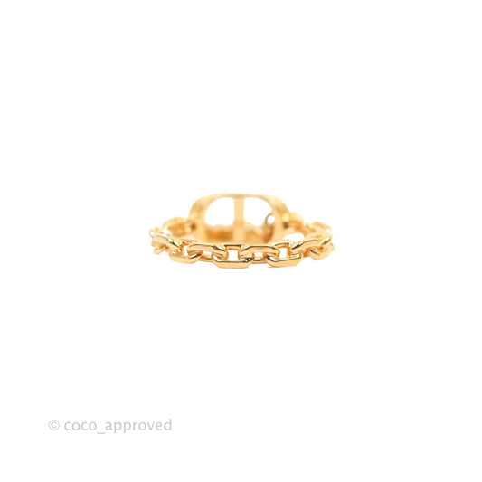 Dior Petit CD Ring Pink Crystals Rose Gold-Finish Metal