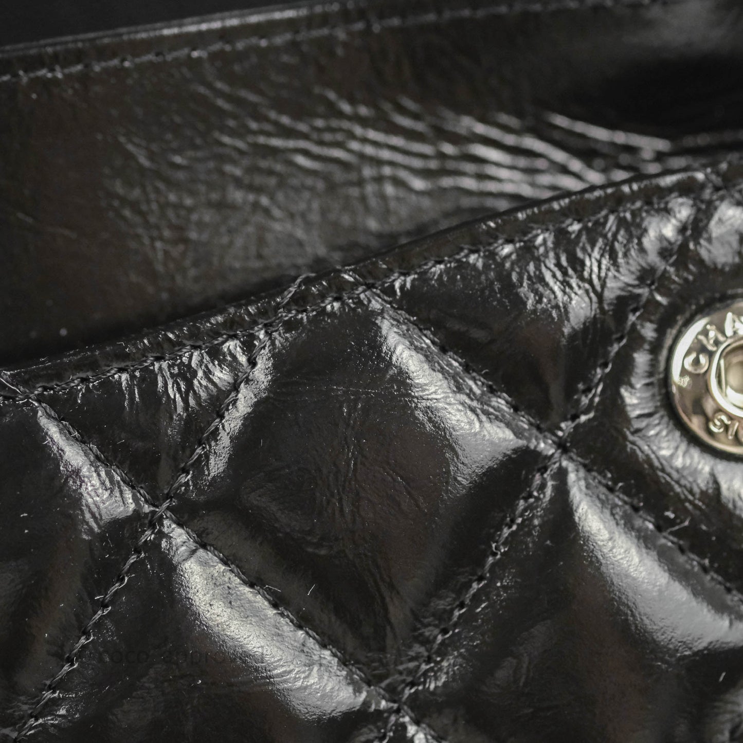 Chanel Small Classic Quilted Flap So Black Glazed Crumpled Calfskin