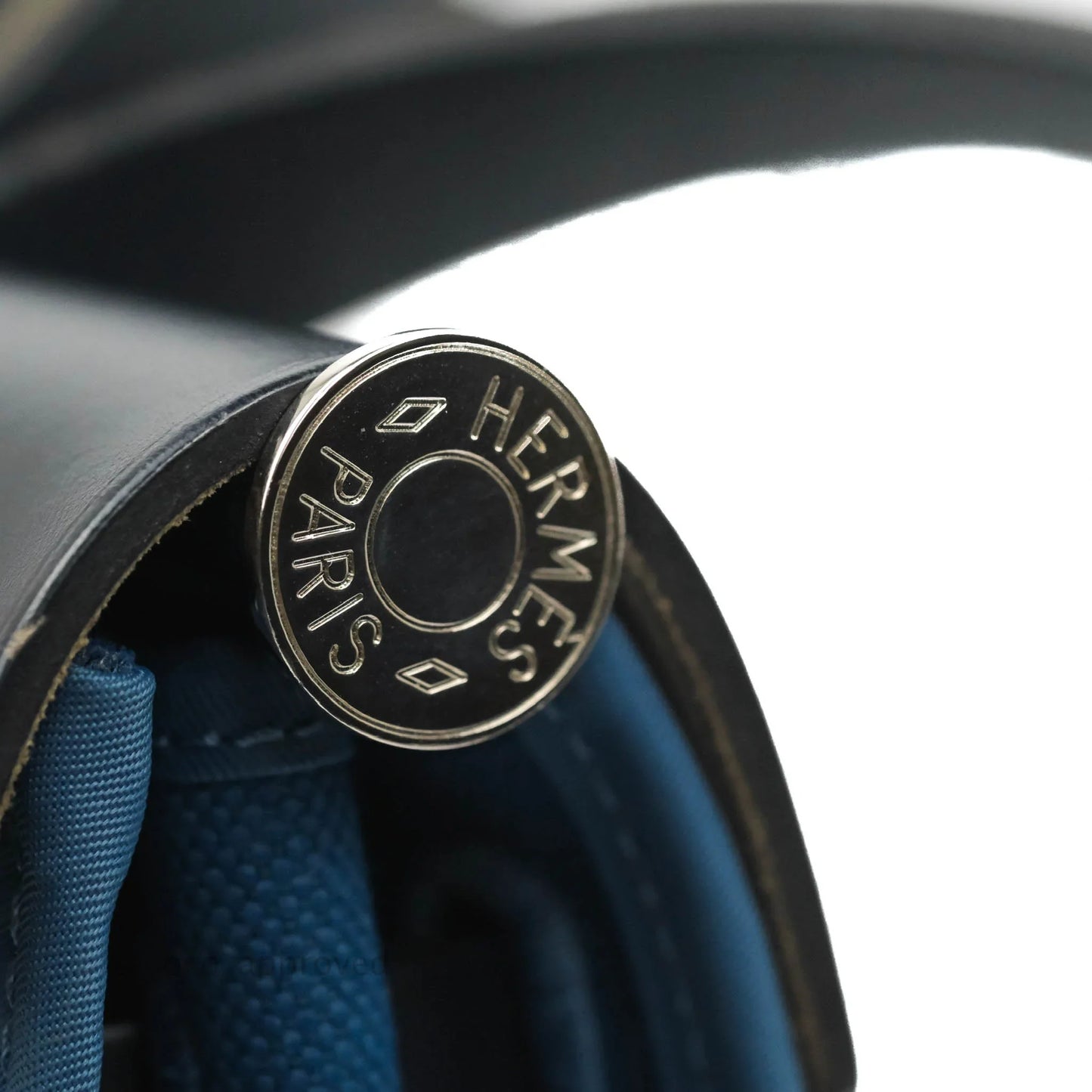 Hermès Herbag Zip 31 Bleu Ocean/Bleu Indigo Canvas Palladium Hardware