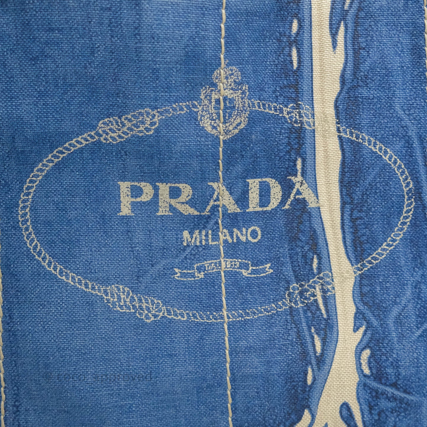 Prada Denim Logo Tote