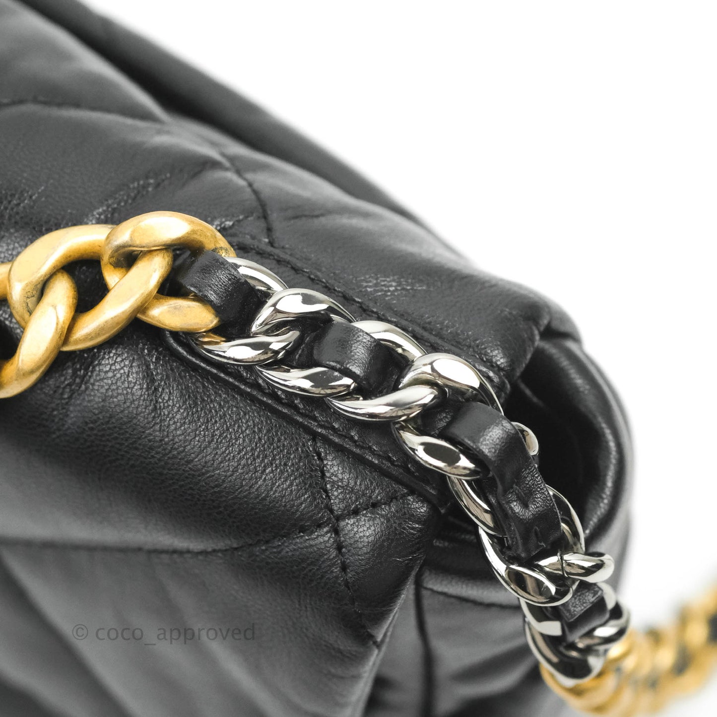 Chanel 19 Small Black Goatskin Mixed Hardware