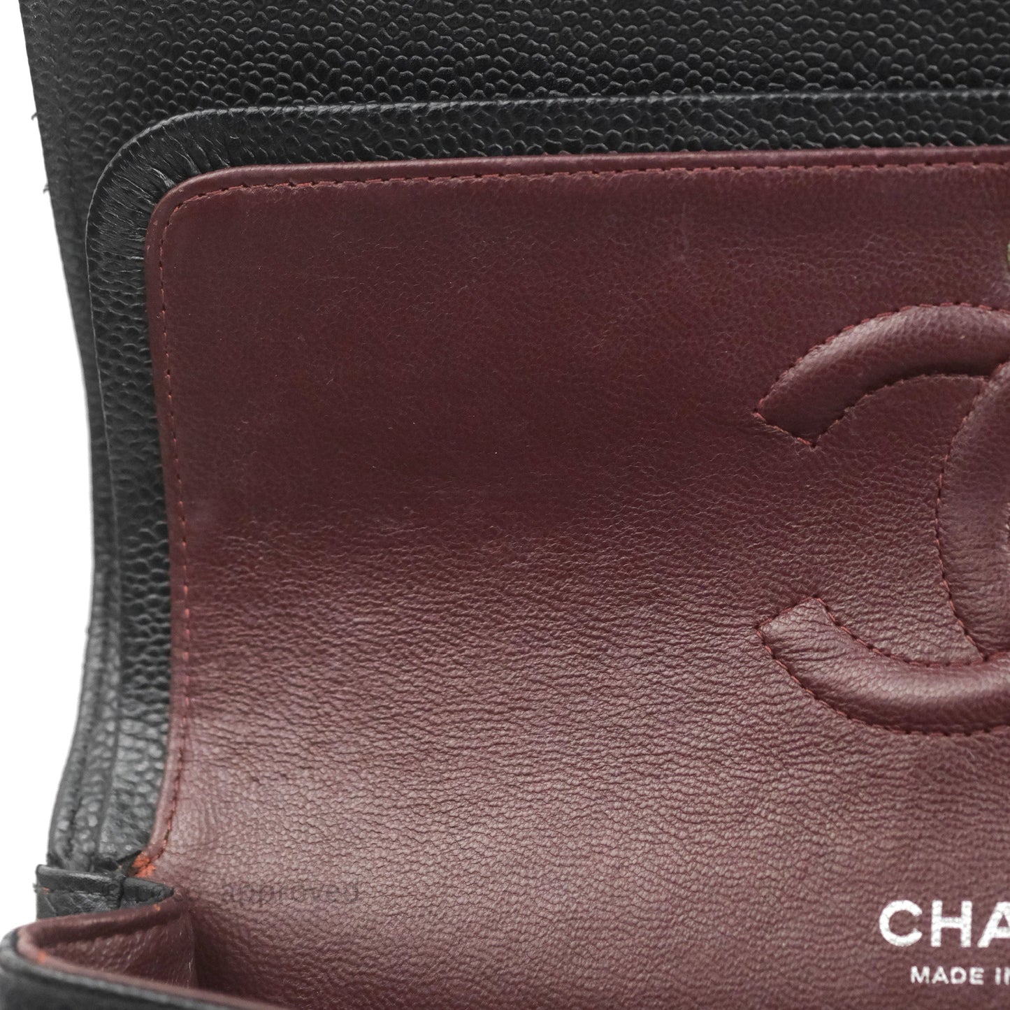 Chanel Classic M/L Medium Flap Quilted Black Caviar Silver Hardware