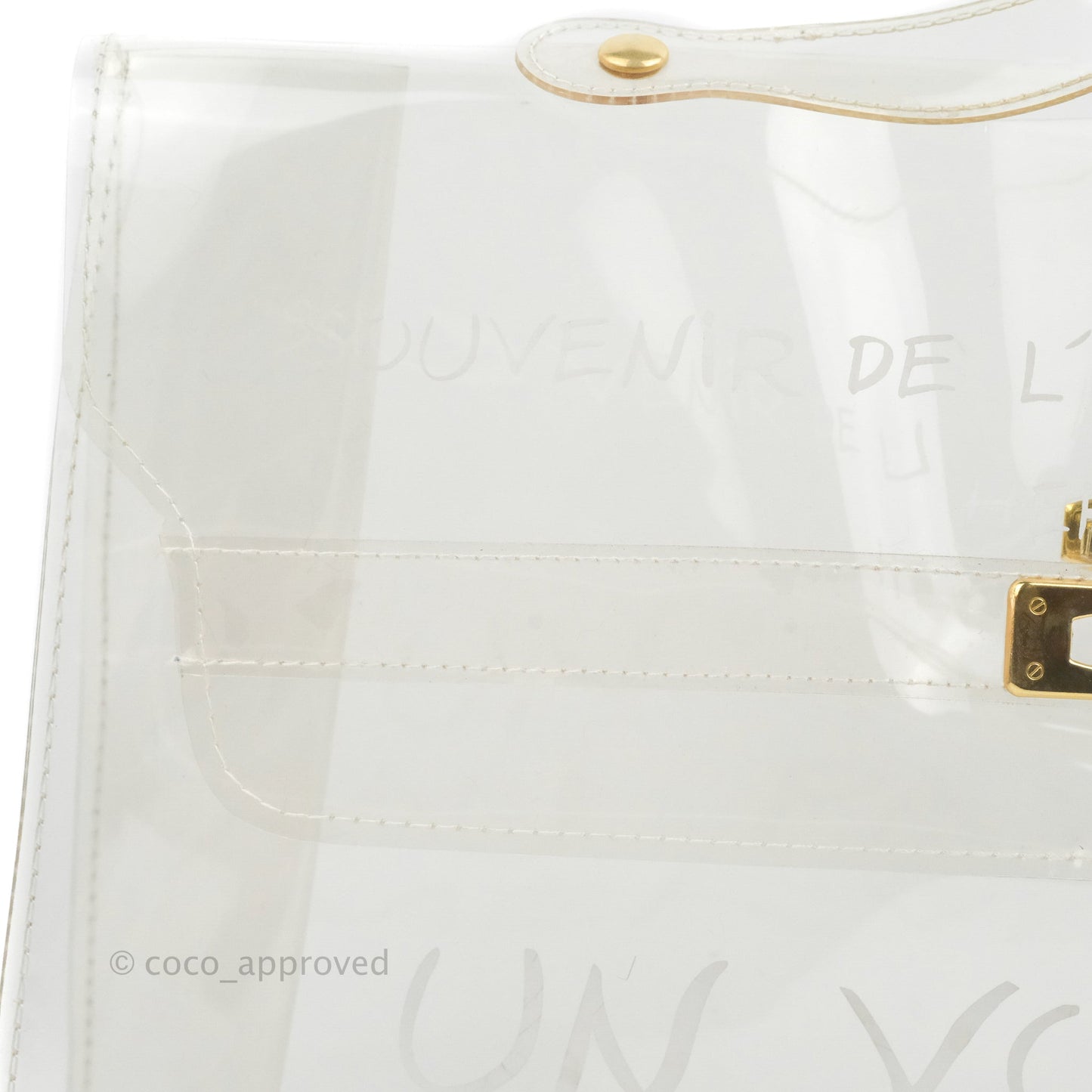 Hermès Vinyl Kelly Beach Bag Gold Hardware