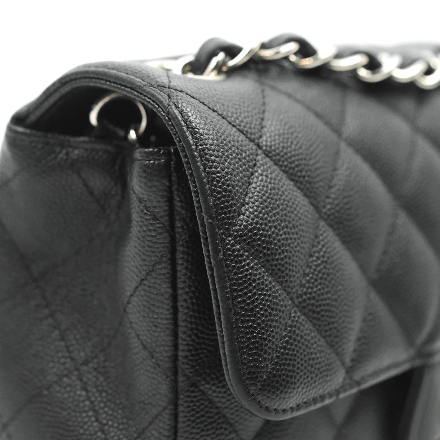 Chanel Classic Mini Rectangular Flap Black Caviar Silver Hardware