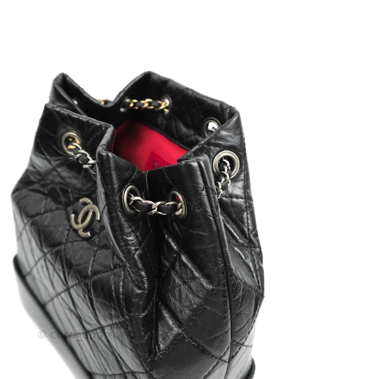 Chanel Small Gabrielle Backpack Black Aged Calfskin