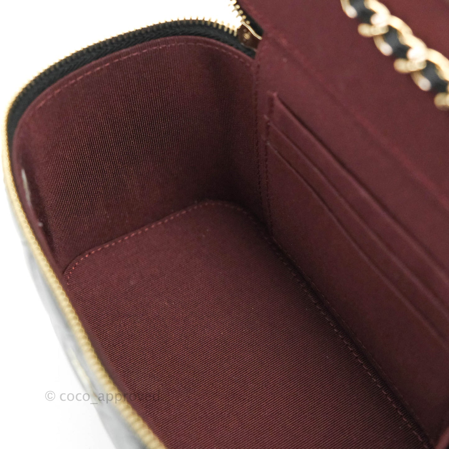 Chanel Vanity with Classic Chain Black Lambskin Gold Hardware