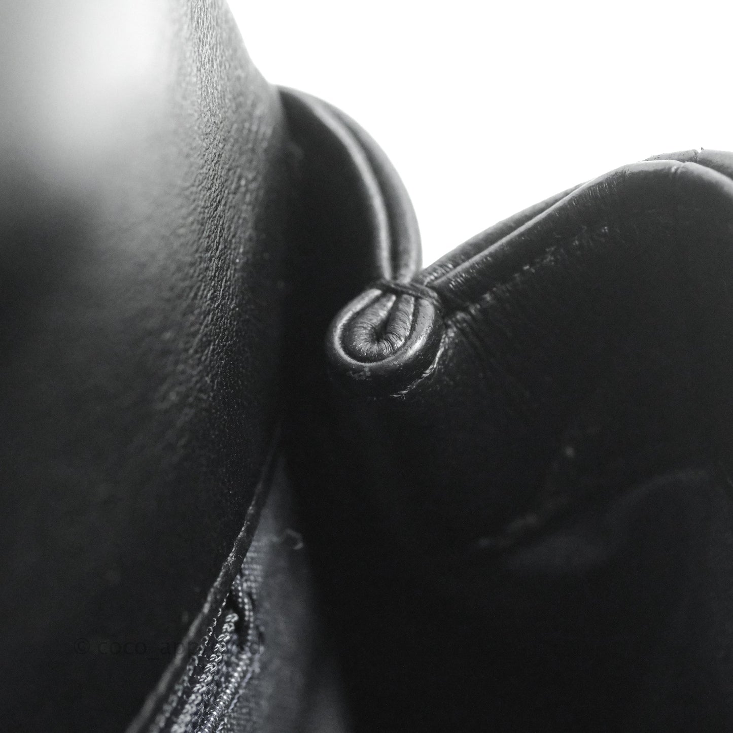 Chanel Quilted Resin Bi-Color Chain Flap Bag Black Lambskin