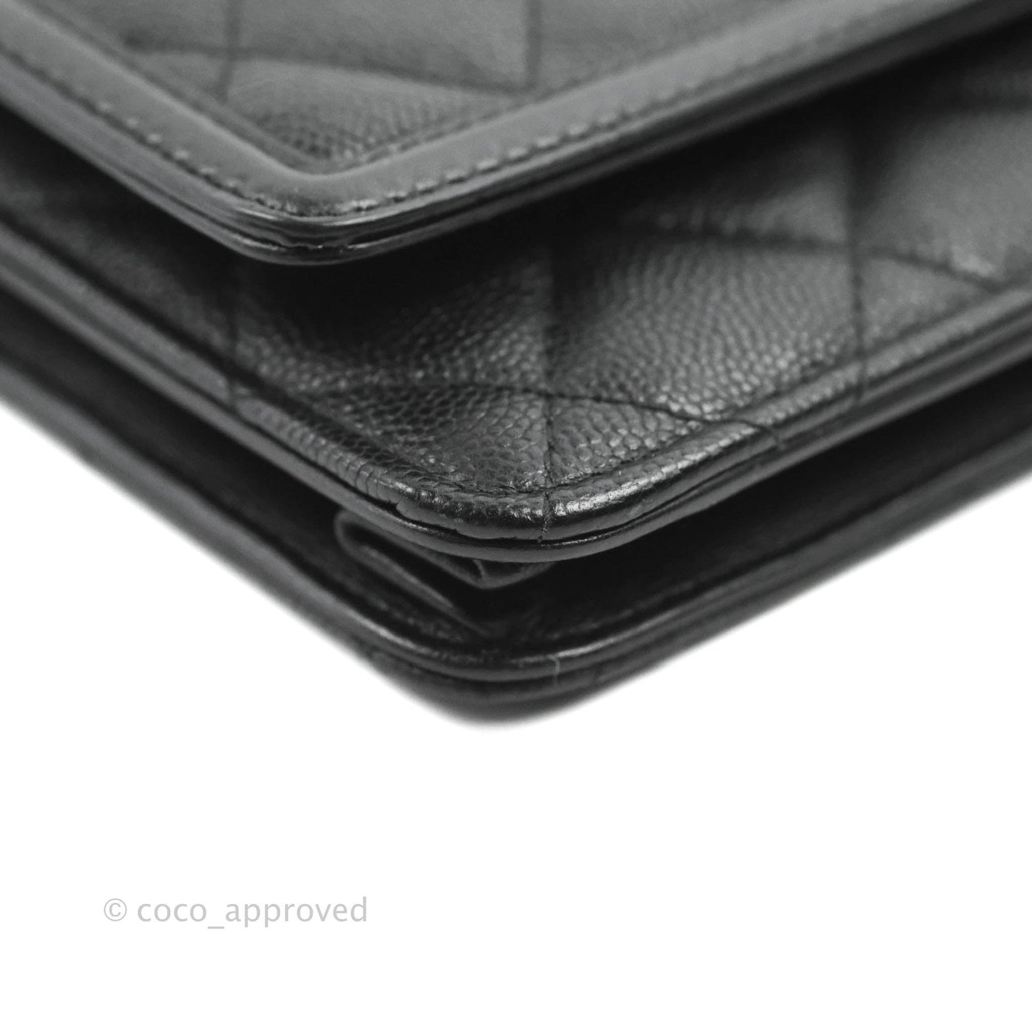 Chanel Filigree Wallet on Chain WOC Black Caviar Gold Hardware