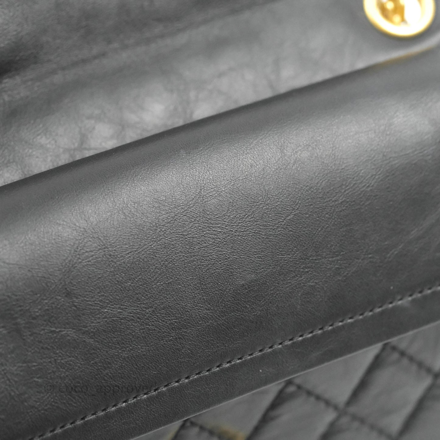 Chanel Reissue 225 Quilted Flap Black Aged Calfskin Aged Gold Hardware