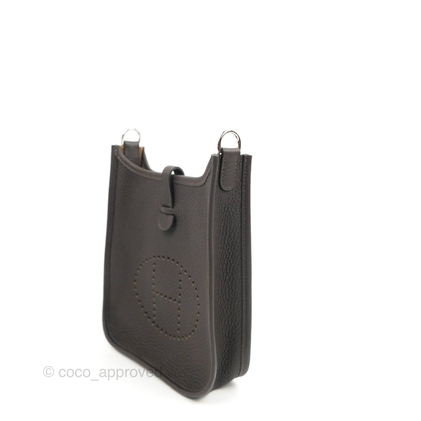 Hermès Mini Evelyne 16 Ebene Clemence Palladium Hardware