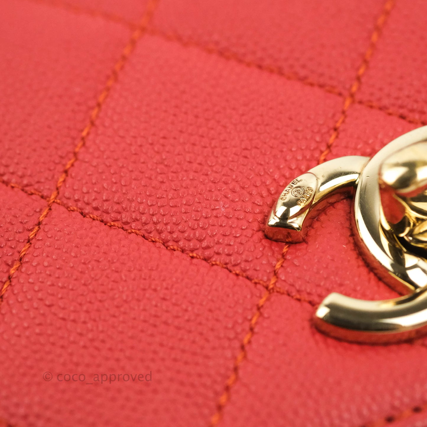 Chanel Quilted Small Business Affinity Flap Red Caviar Gold Hardware