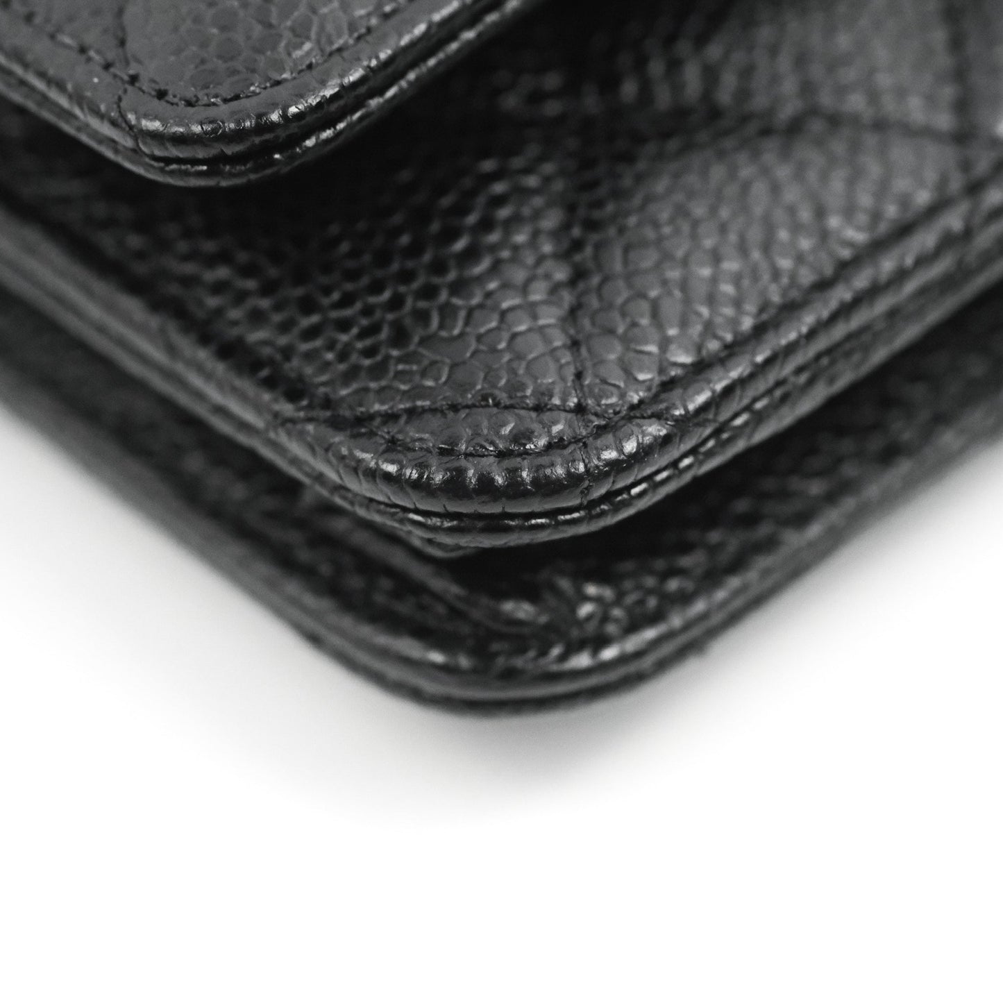 Chanel Quilted Classic WOC Black Caviar Silver Hardware
