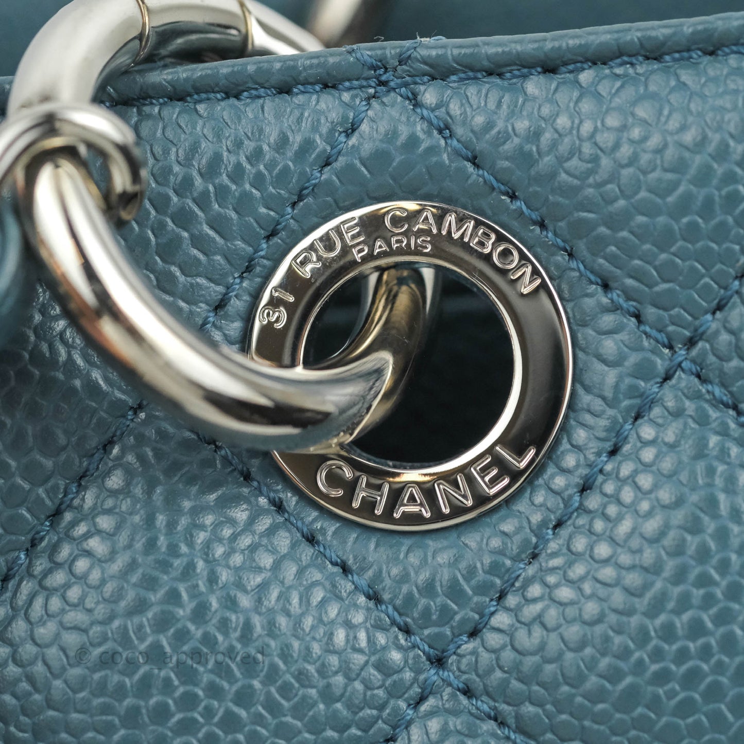 Chanel GST Blue Caviar Silver Hardware