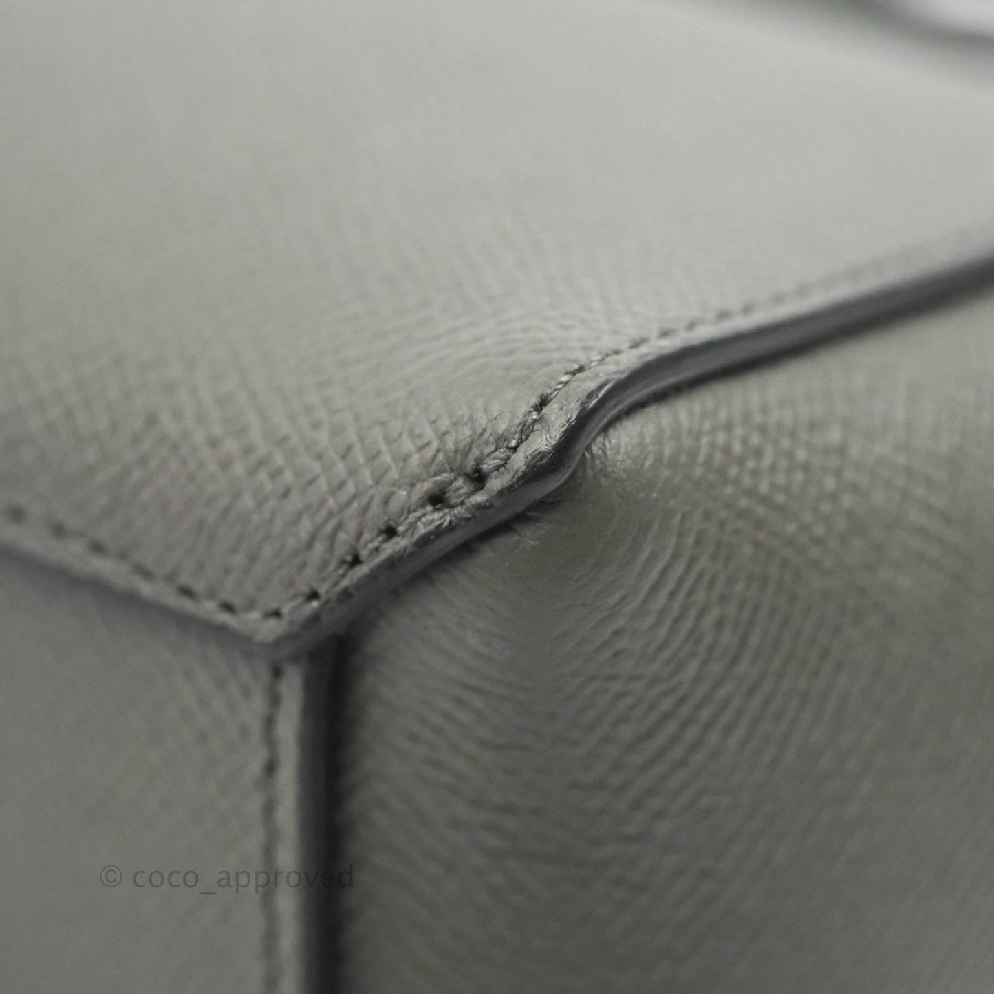 Celine Pico Belt Bag Grey Grained Calfskin Gold Hardware