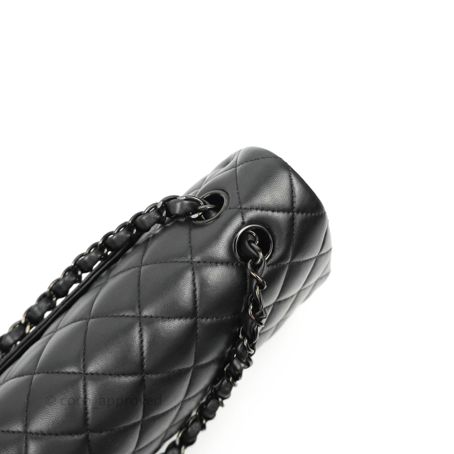 Chanel Classic Quilted M/L Medium Double Flap So Black Lambskin