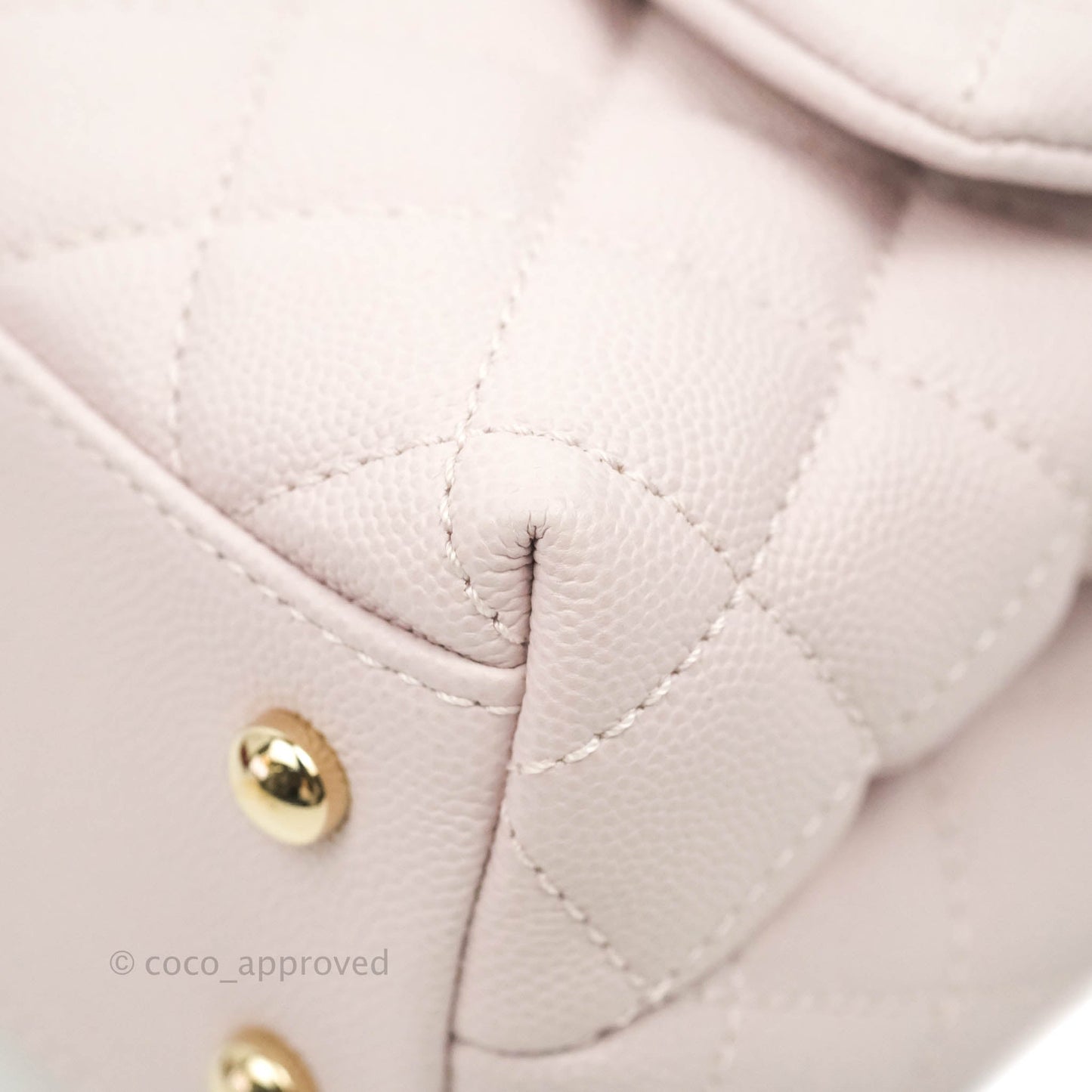 Chanel Small Coco Handle Light Lilac Pink Caviar Gold Hardware 20A