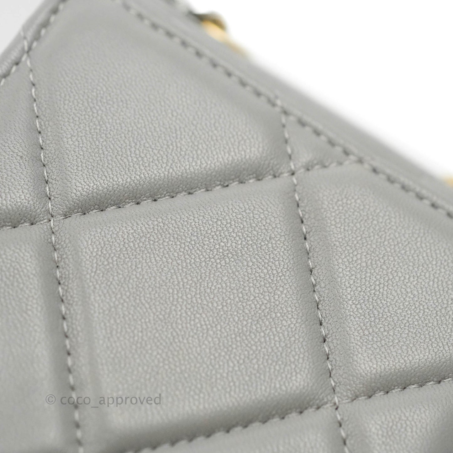 Chanel 19 Phone Holder Grey Mixed Hardware