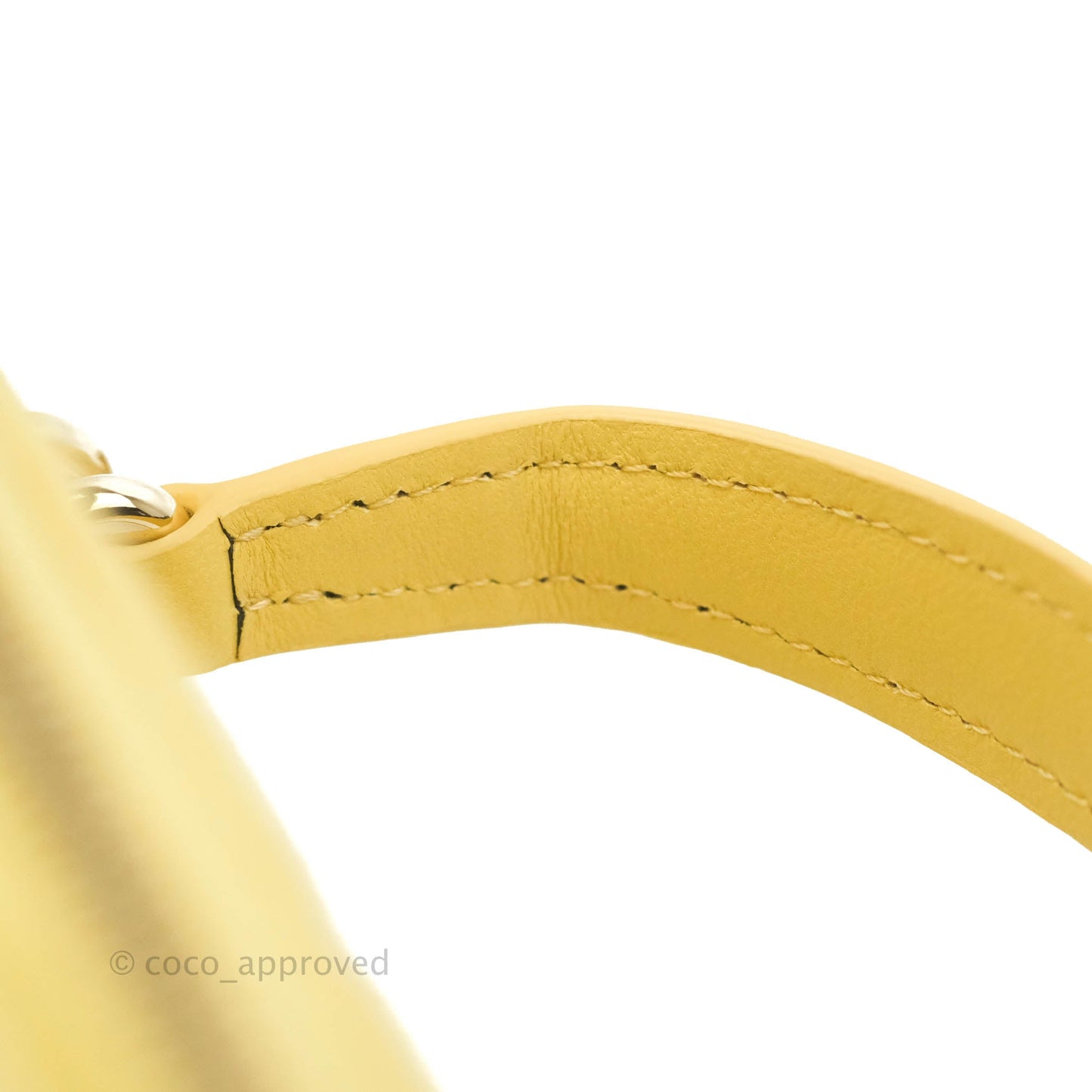 Chanel Vanity Rectangular Top Handle Yellow Lambskin Gold Hardware
