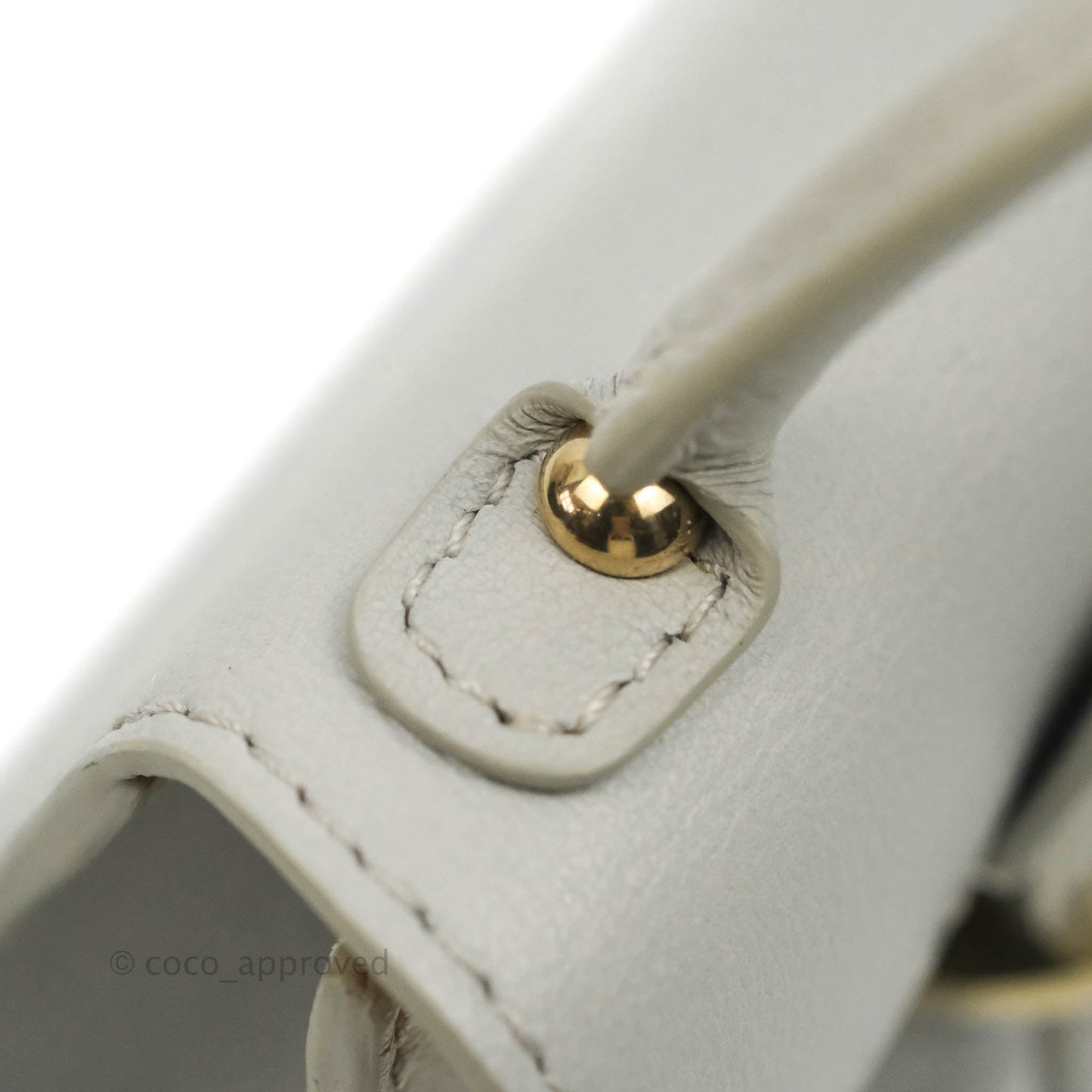 Delvaux Mini Brillant Bag Charm Light Grey Calfskin