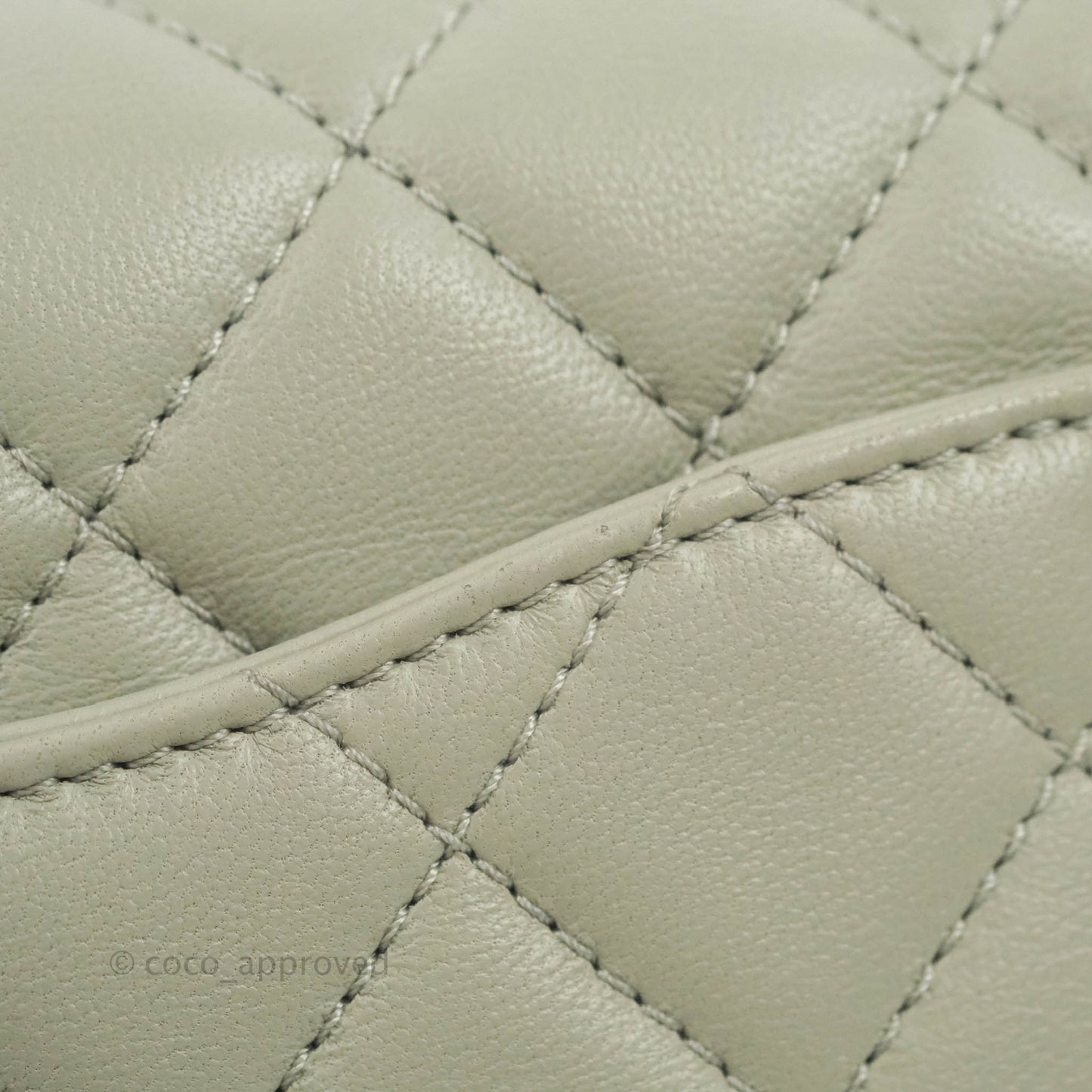 Chanel Mini Rectangular Pearl Crush Quilted Grey Lambskin Aged Gold Hardware 22C