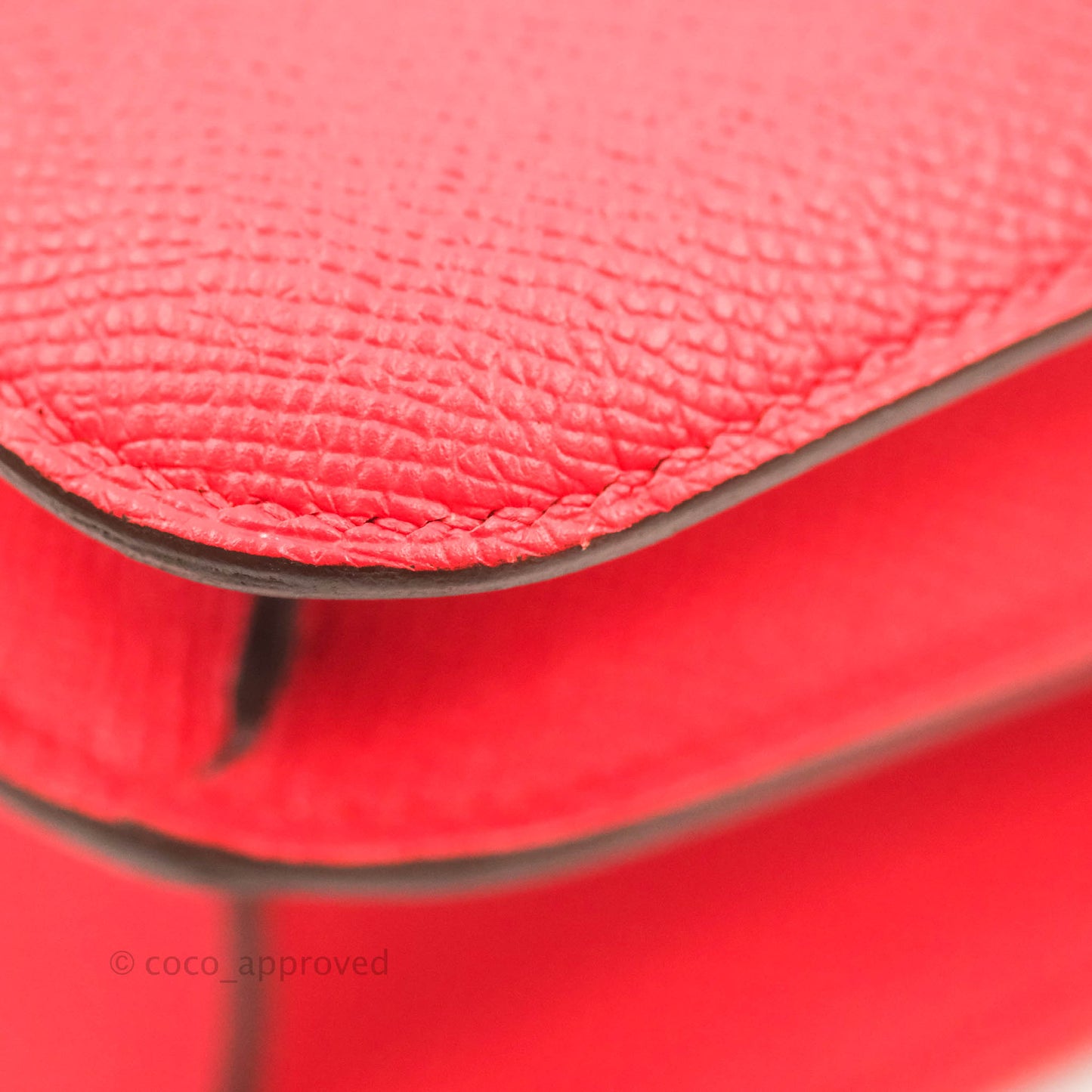 Hermès Constance 24 Rouge De Coeur Veau Epsom Palladium Hardware