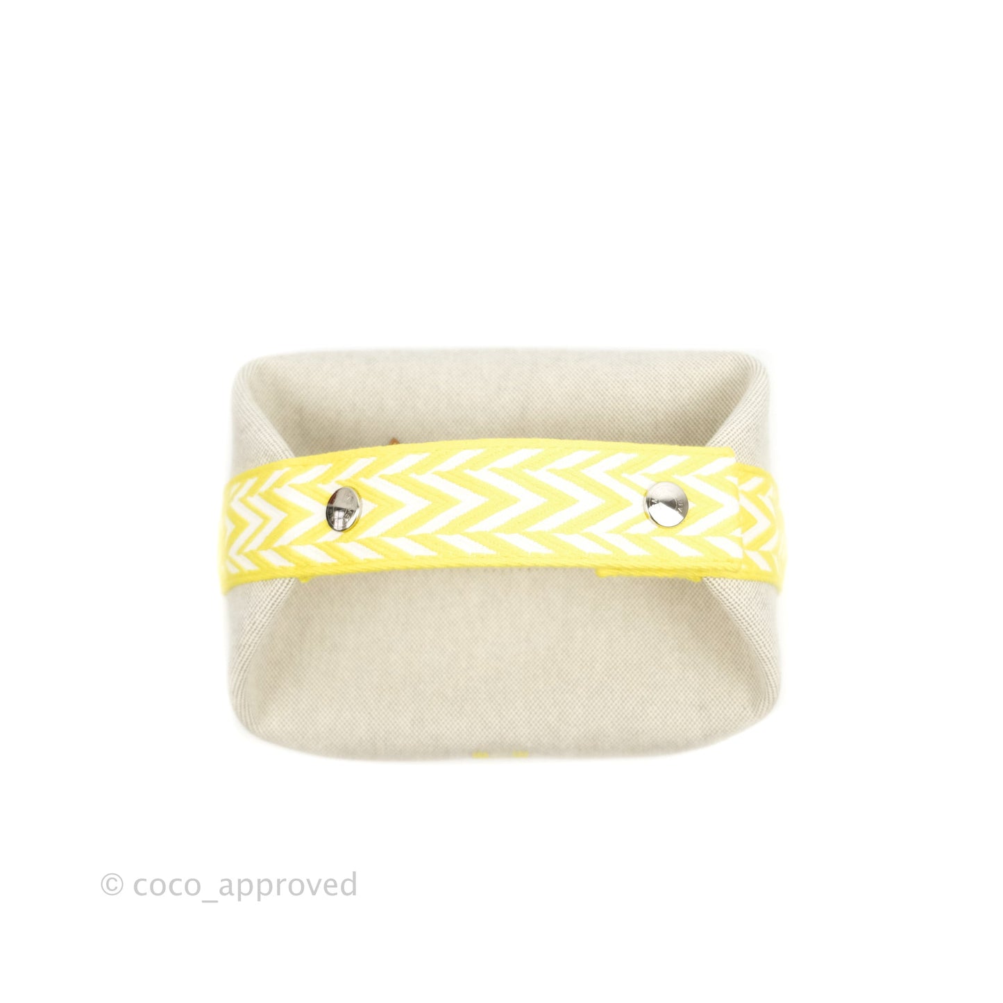 Hermès Canvas Small Bride-A-Brac Pouch Natural Jaune Citron