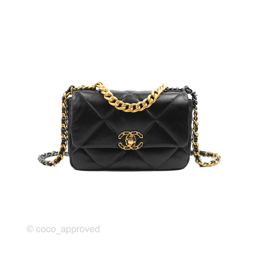Chanel 19 Small Black Mixed Hardware