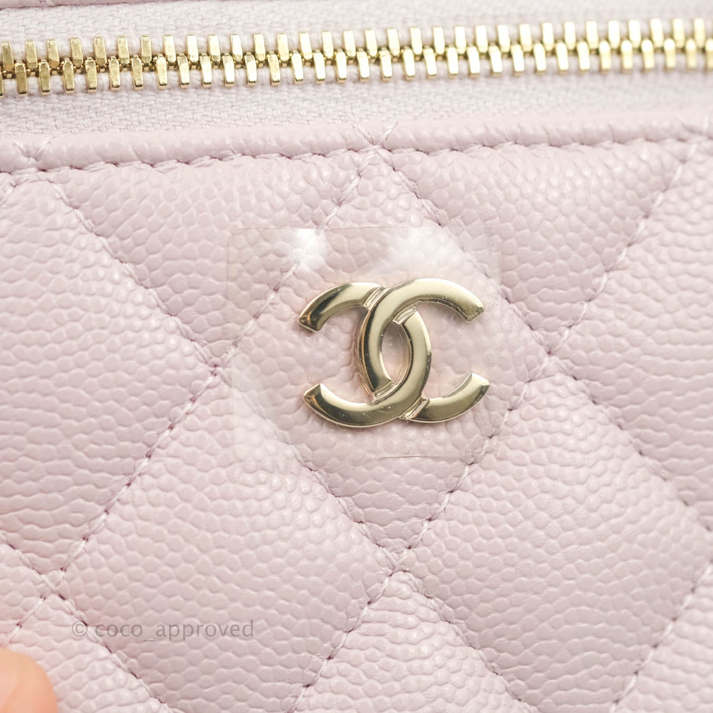 Chanel Classic Mini Vanity With Chain Pink Caviar Gold Hardware