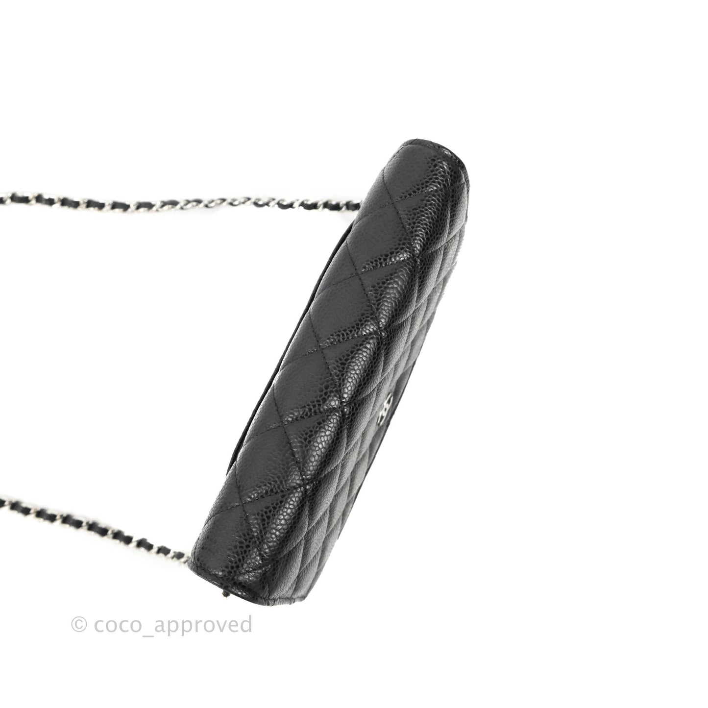 Chanel Quilted Classic WOC Black Caviar Silver Hardware