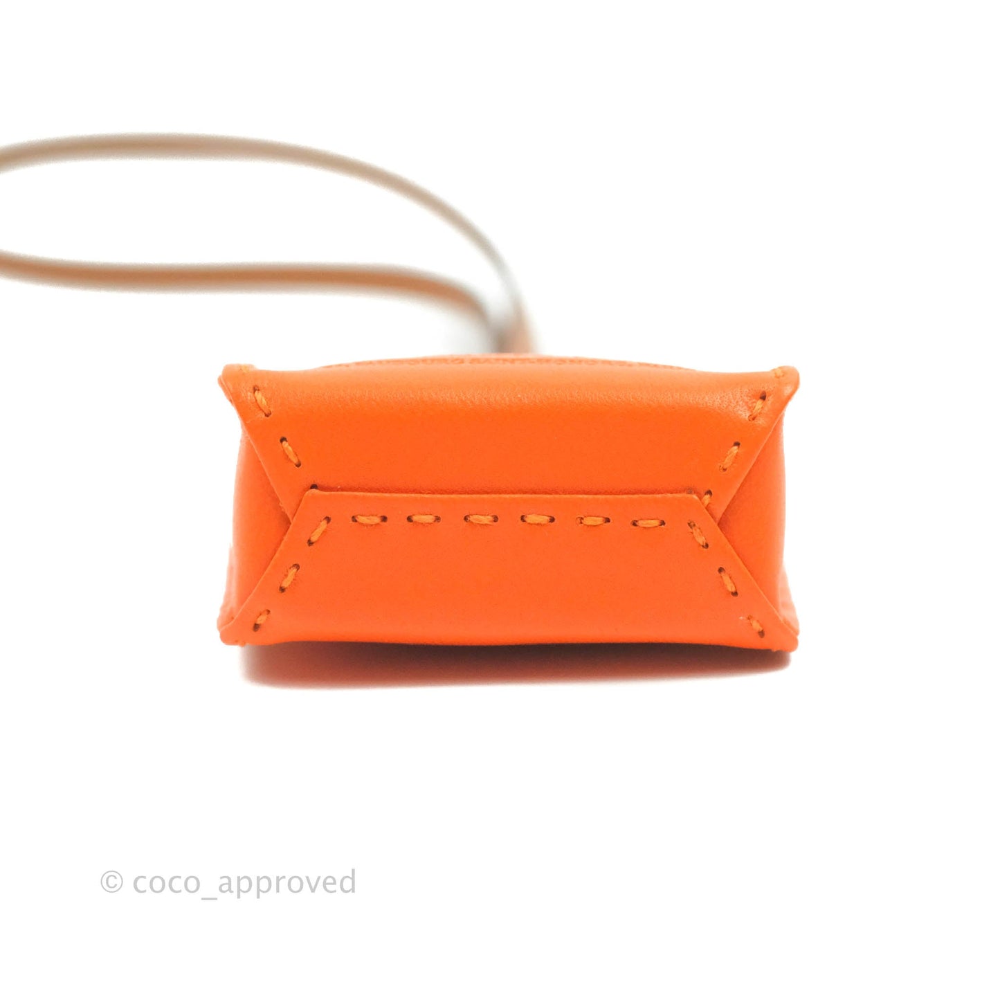 Hermès Orange Shopping Bag Charm