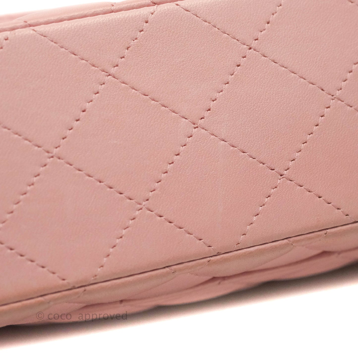 Chanel Classic M/L Medium Flap Quilted Pink Lambskin Gold Hardware