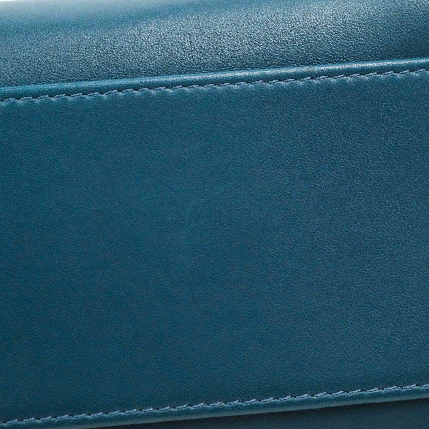 Fendi Nappa Mini Peekaboo Bag Peacock Blue