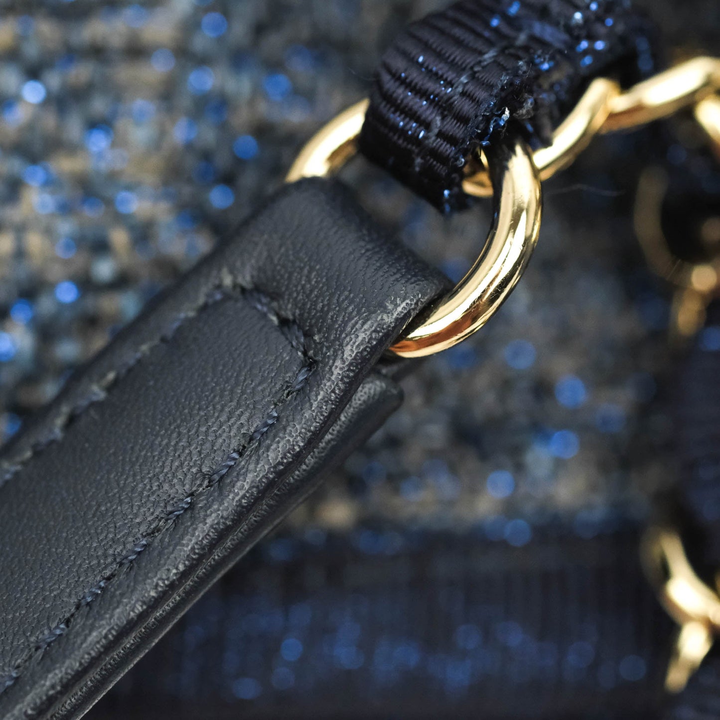 Chanel Medium Deauville Tote Navy Canvas Gold Hardware
