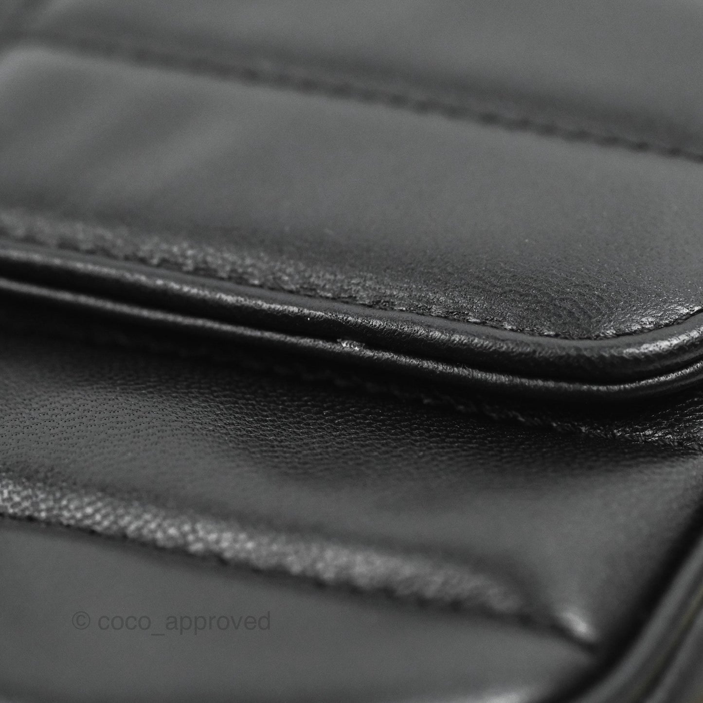 Celine Monochrome Quilted Goatskin Matelasse Black Gold Hardware